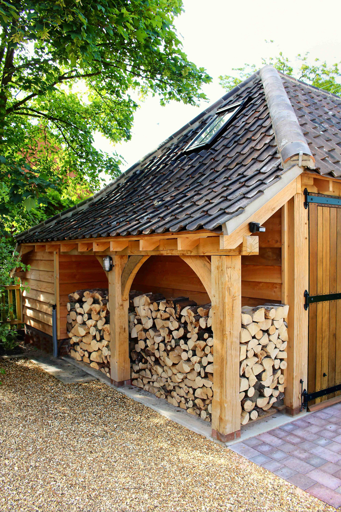 Oak Framed Wood Storage